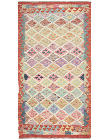 Kilim Pakistan abbronzatura e terra di siena 101x190