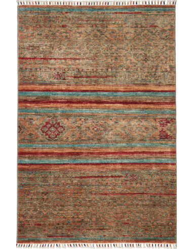 Rubin Pakistan grigio tenue e salmone scuro 101x153