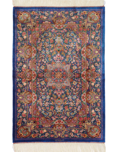 Ghom Seta Persia grigio tenue e grigio chiaro 80x117