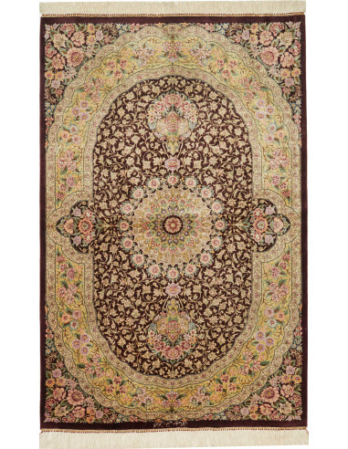 Ghom Seta Persia abbronzatura e abbronzatura 79x124
