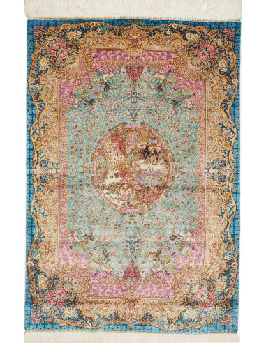 Ghom Seta Persia abbronzatura e abbronzatura 82x120