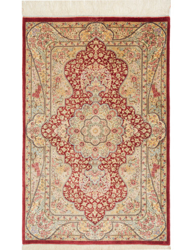 Ghom Seta Persia abbronzatura e abbronzatura 74x118