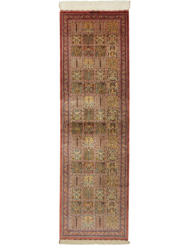 Ghom Seta Persia grigio e nero 62x204