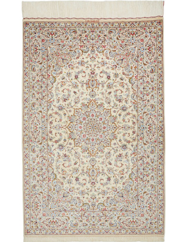 Ghom Seta Persia argento e grigio 99x150