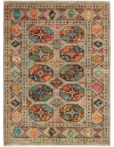 Zigler Fine Pakistan marrone rosato e grigio ardesia scuro 106x144