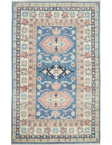 Kazak Pakistan argento e grigio tenue 77x130