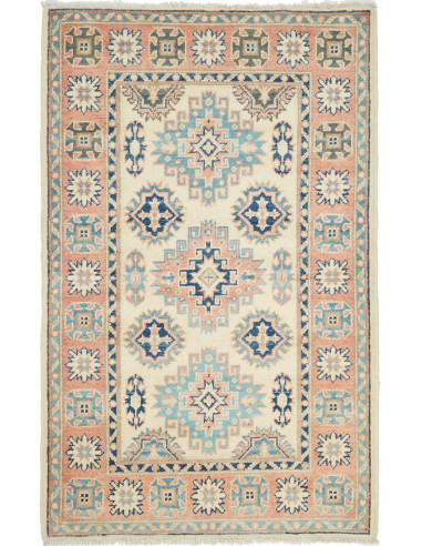 Kazak Pakistan argento e grigio tenue 87x136