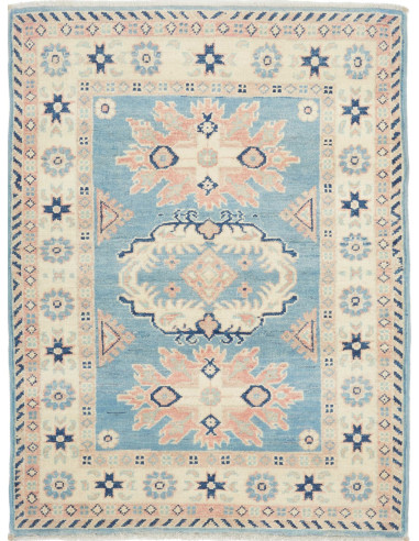 Kazak Pakistan argento e grigio tenue 84x110