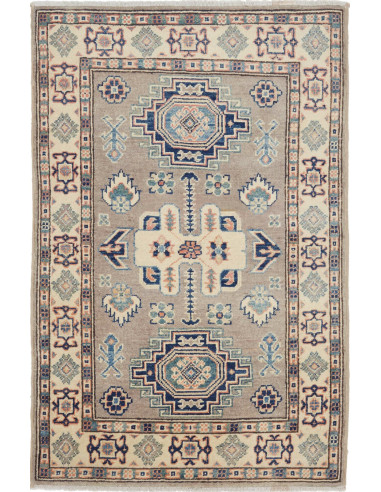Kazak Pakistan grigio scuro e marrone rosato 83x125