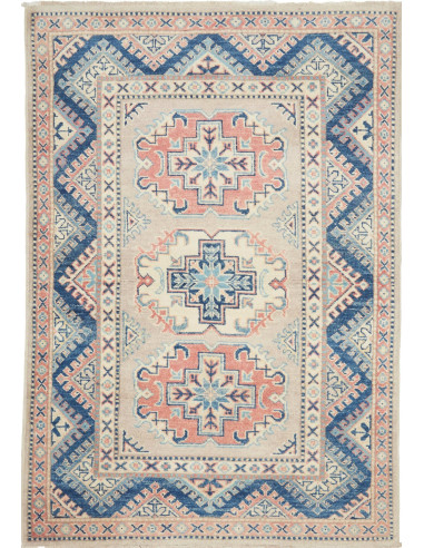 Kazak Pakistan argento e grigio ardesia chiaro 96x141