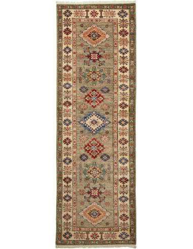 Kazak Fine Pakistan grigio e marrone rosato 82x257