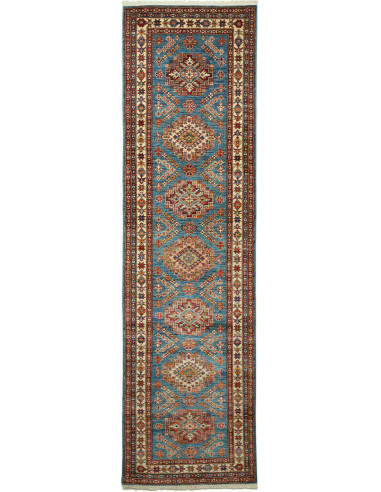 Kazak Fine Pakistan grigio tenue e abbronzatura 81x295