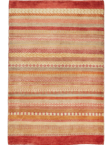 Gabbeh Fine Pakistan salmone scuro e rosso indiano 82x122
