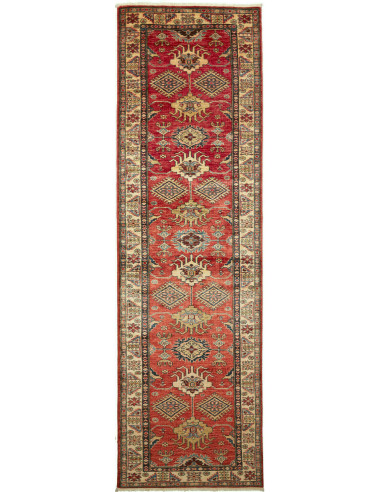 Kazak Fine Pakistan terra di siena e marrone 83x303