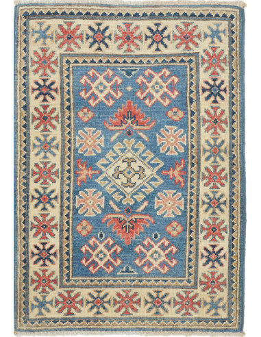 Kazak Pakistan marrone rosato e grigio tenue 61x89