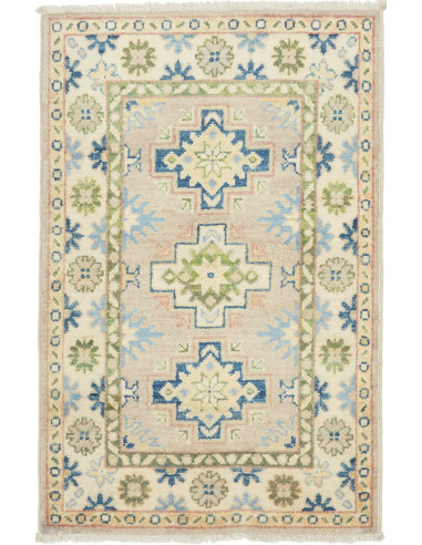 Kazak Pakistan argento e grano 62x93
