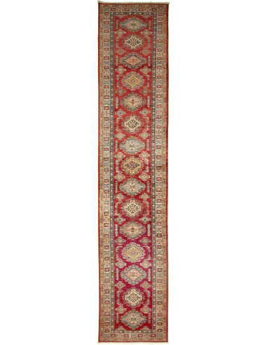 Kazak Fine Pakistan grigio e grigio tenue 75x412