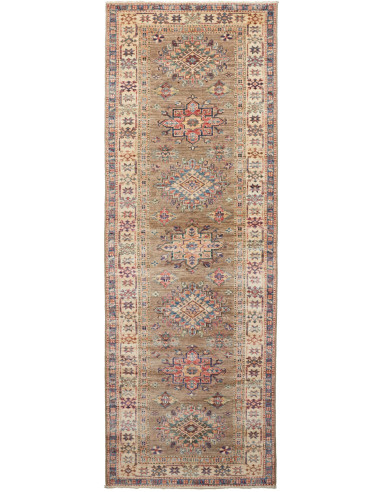 Kazak Fine Pakistan marrone rosato e marrone rosato 82x235