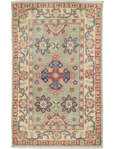 Kazak Pakistan marrone rosato e grigio tenue 57x91