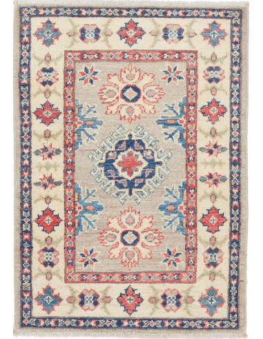 Kazak Pakistan argento e grigio tenue 62x90