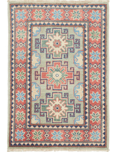 Kazak Pakistan grigio scuro e terra di siena 61x89