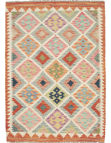 Kilim Pakistan abbronzatura e argento 102x147