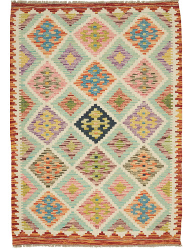 Kilim Pakistan abbronzatura e argento 104x150