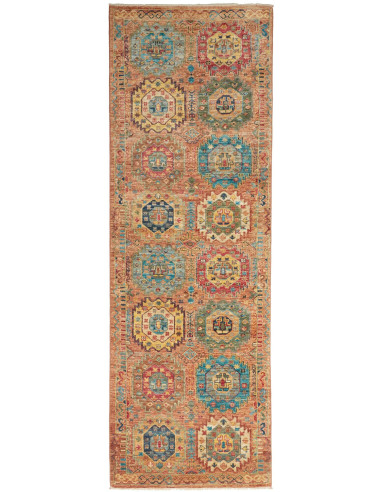 Tribal Pakistan marrone rosato e marrone rosato 80x240