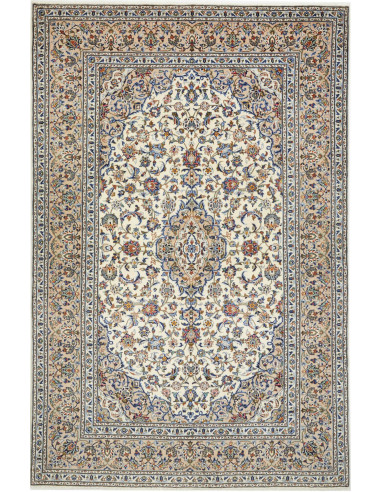 Kashan Persia argento e verde oliva scuro 198x300