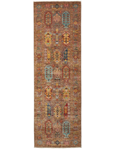 Tribal Pakistan terra di siena e grigio chiaro 79x243