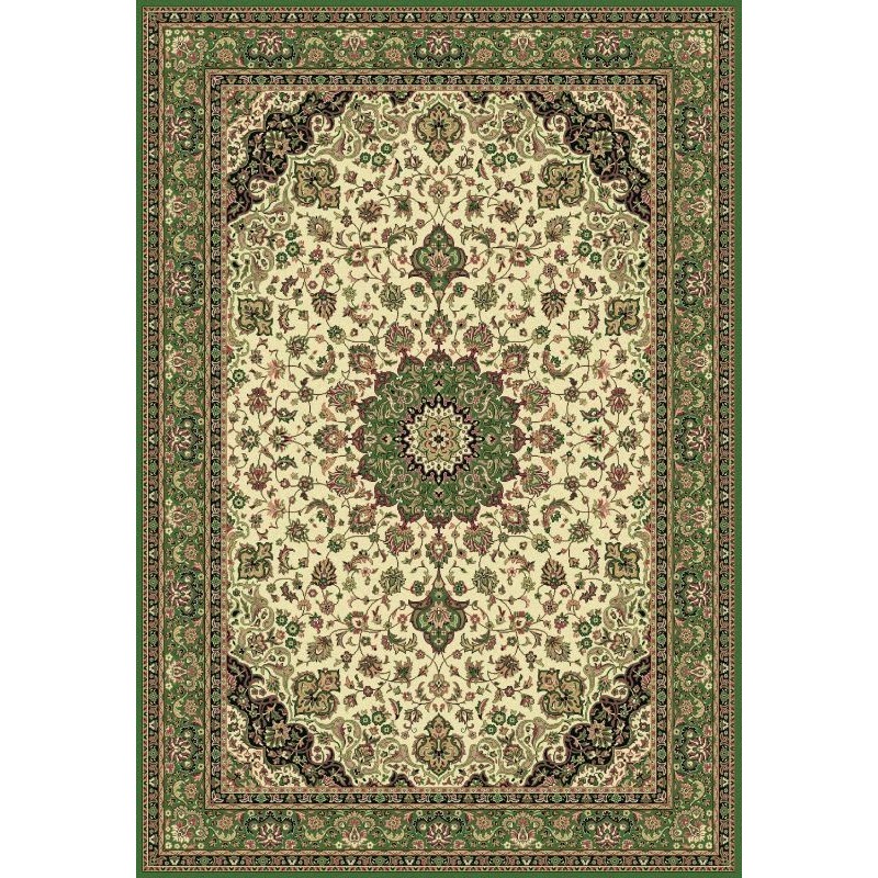 Carpet classico Isfahan classico medaglione crema-verde 12217