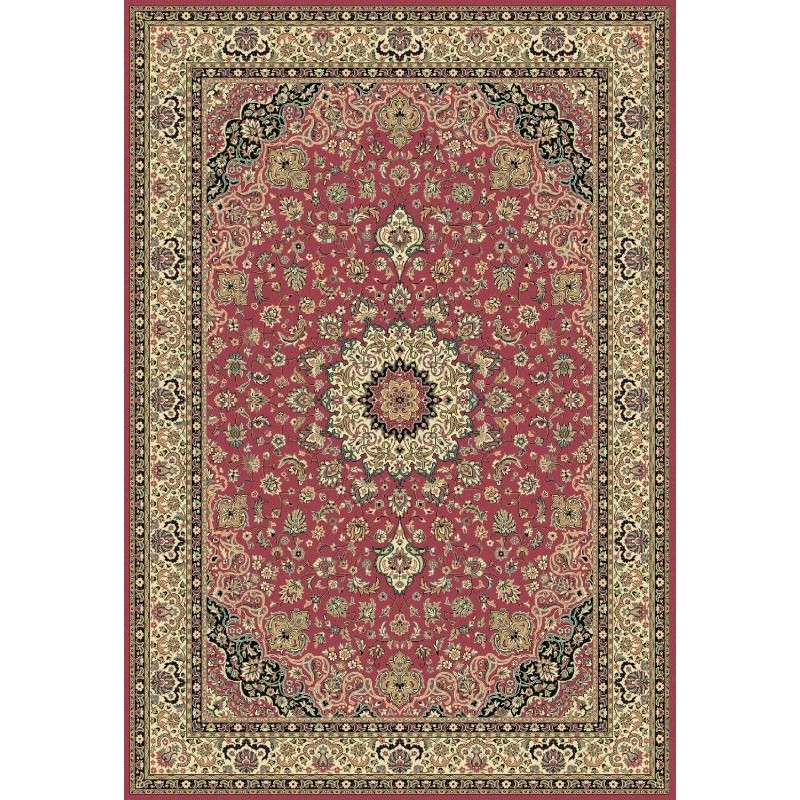 Tappeto persiano Isfahan classico medaglione rosa 12217
