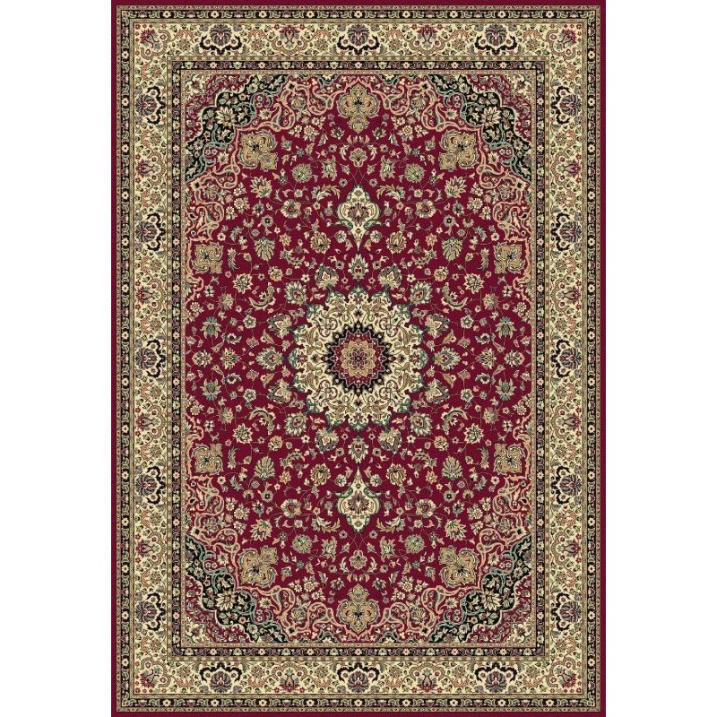 Tappeto persiano Isfahan classico medaglione rosso 12217