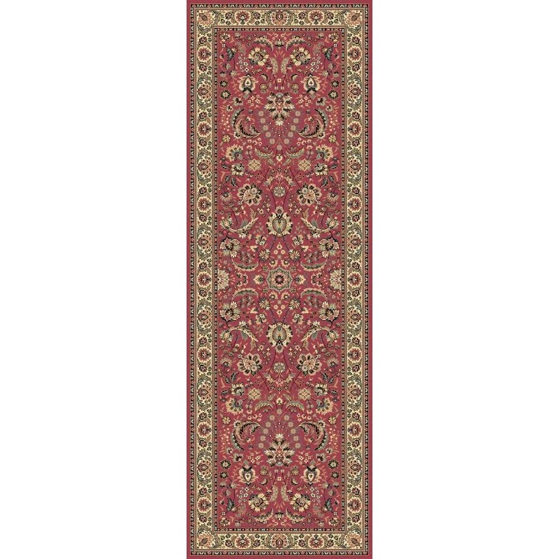 Tappeto persiano Tabriz classico passatoia floreale rosa 13720