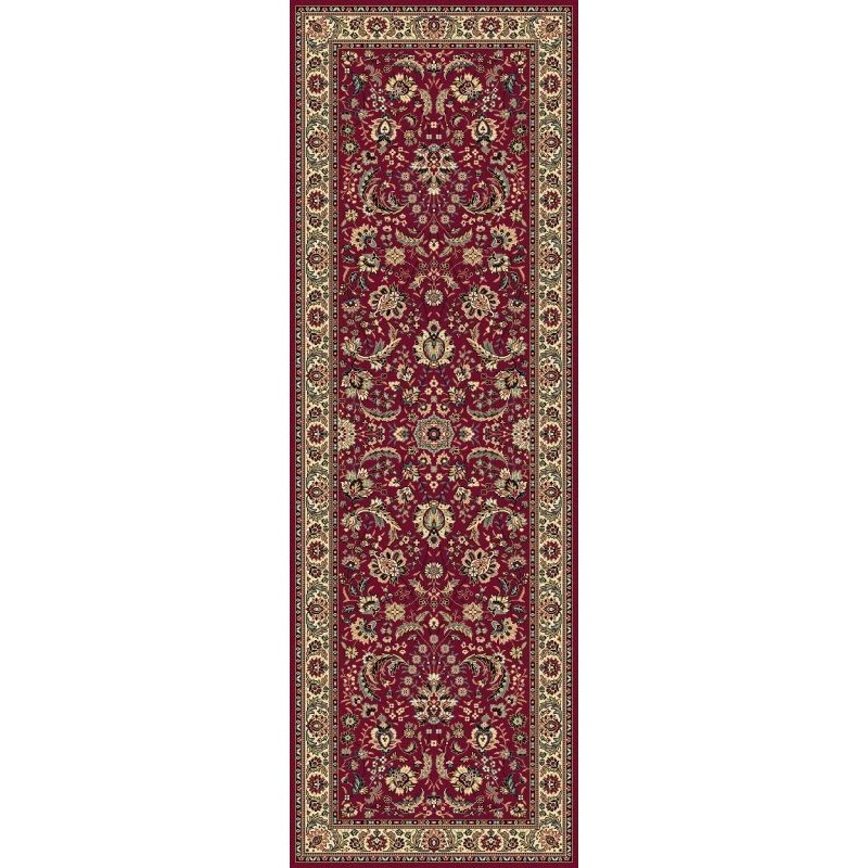 Tappeto persiano Tabriz classico passatoia floreale rosso 13720