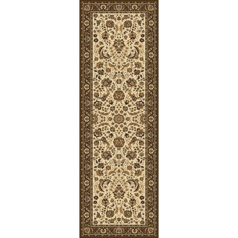Tappeto persiano Tabriz classico passatoia floreale crema-marrone 13720