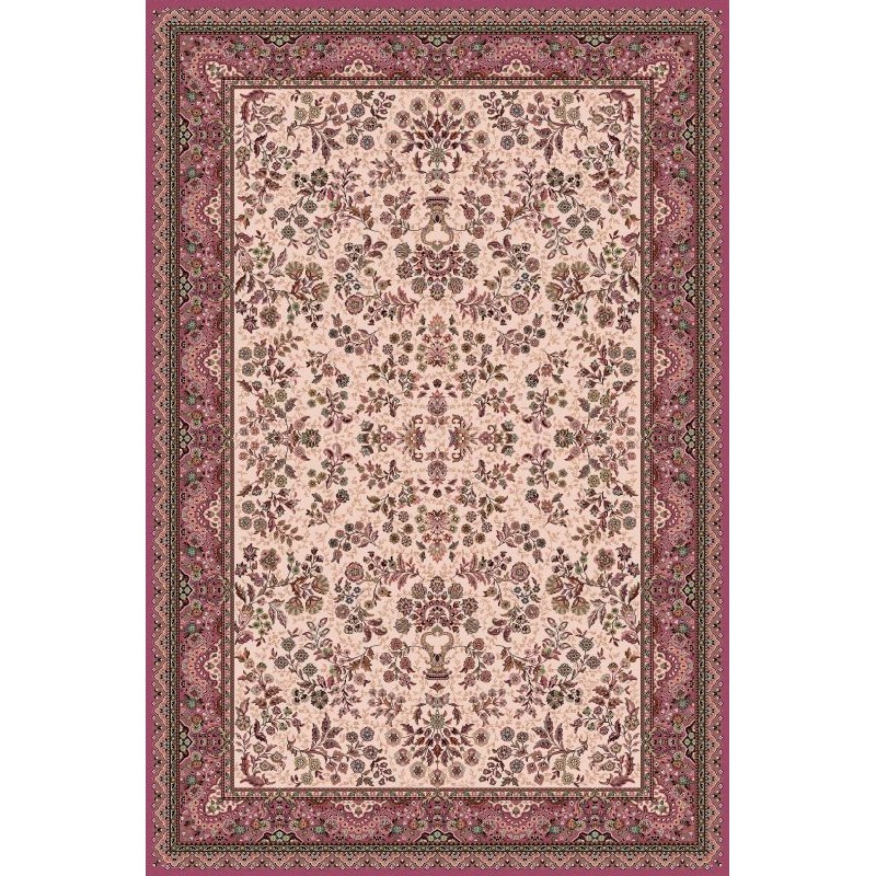 Tappeto persiano Isfahan lana crema-rosa 1236