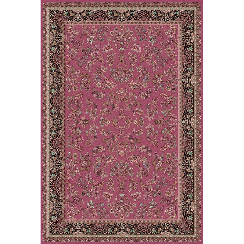 Carpet classico Isfahan lana rosa 1236