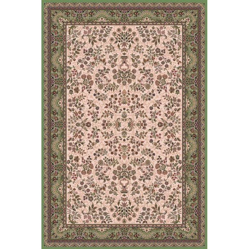 Tappeto persiano Isfahan lana crema-verde 1236