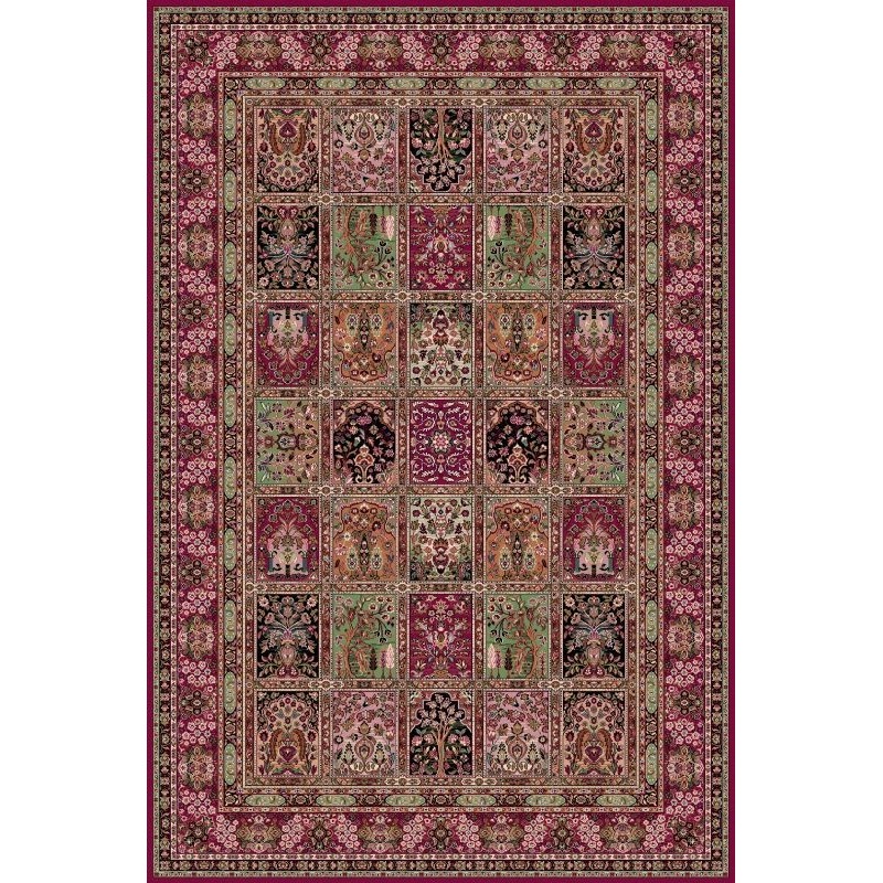 Tappeto persiano Qum formelle lana rosso 1258