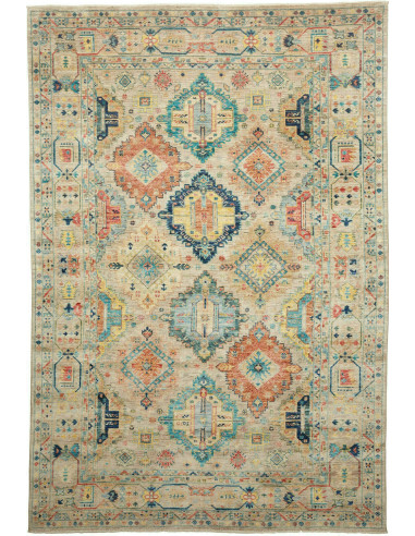 Tribal Pakistan marrone rosato e grigio ardesia scuro 201x296