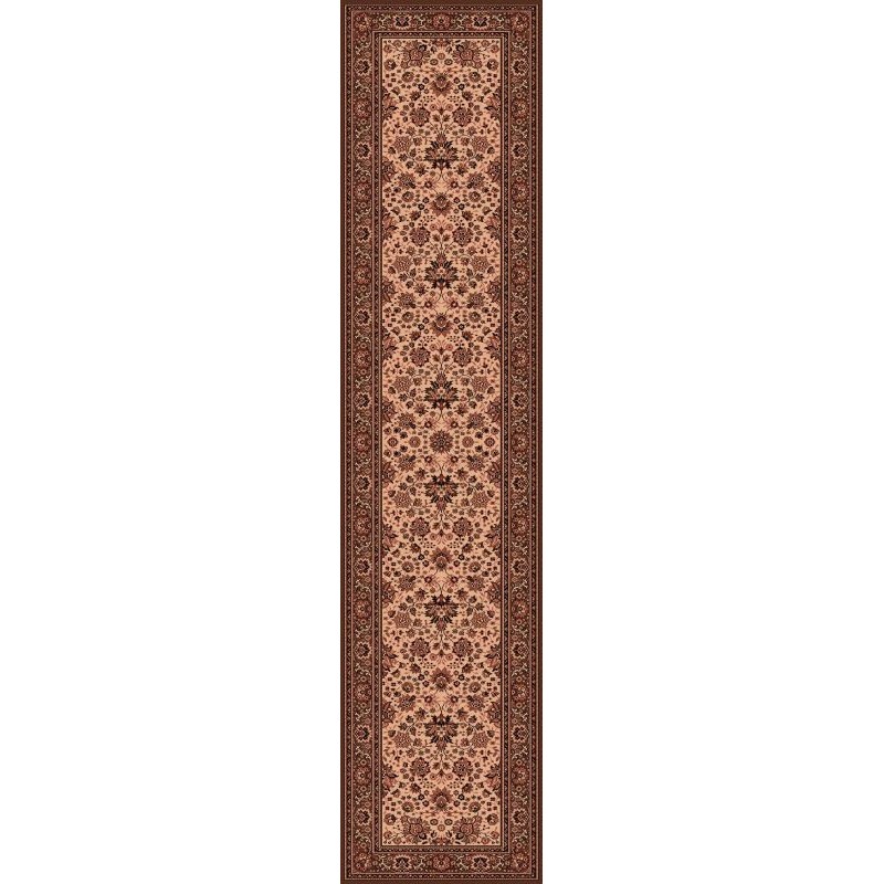 Tappeto persiano Tabriz fine lana passatoia crema-marrone 1561-504