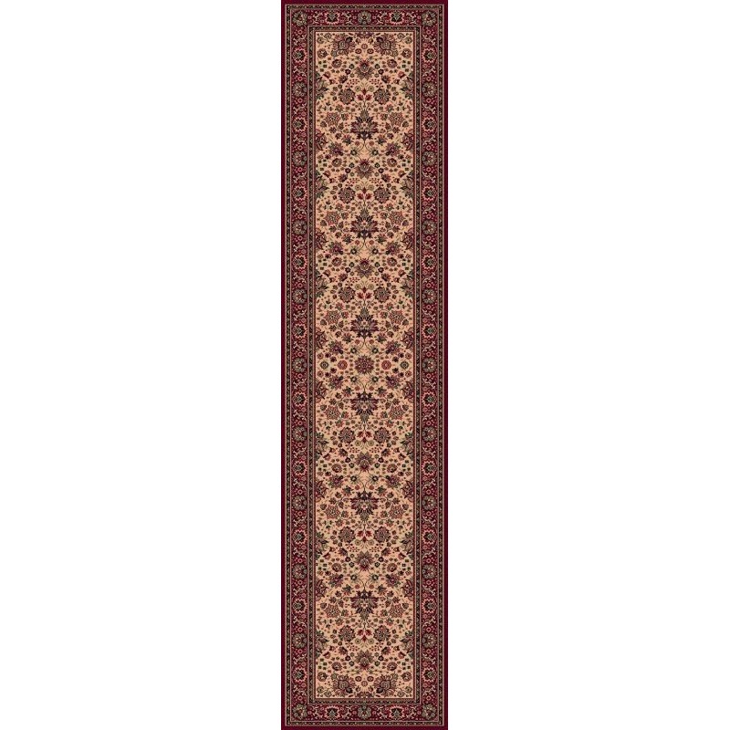 Tappeto persiano Tabriz fine lana passatoia beige-rosso 1561-505