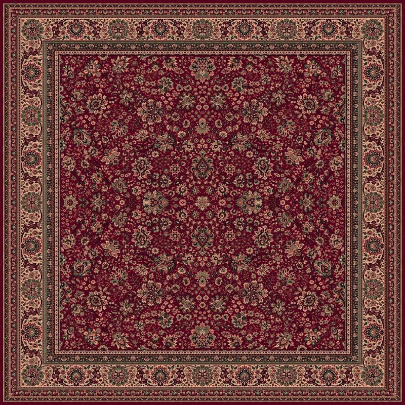 Tappeto persiano Tabriz fine lana quadrato rosso 1561-507