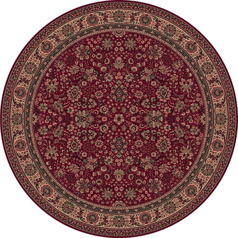 Tappeto persiano Tabriz fine lana rotondo rosso 1570-507