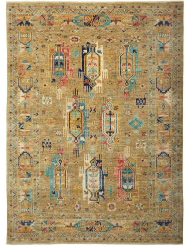 Tribal Pakistan kaki scuro e grigio ardesia scuro 172x233