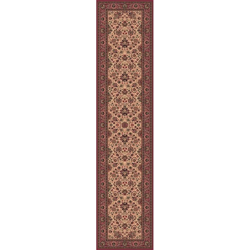 Tappeto persiano Tabriz fine lana passatoia crema-rosa 1561-515