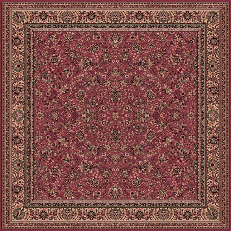 Tappeto persiano Tabriz fine lana quadrato rosa 1561-516