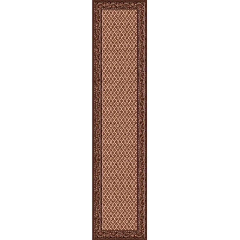Carpet classico Mir fine lana passatoia crema-marrone 1581