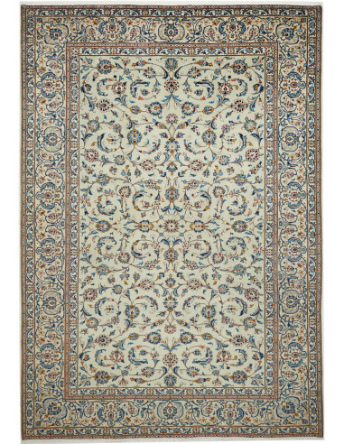 Kashan Persia argento e verde oliva scuro 243x350